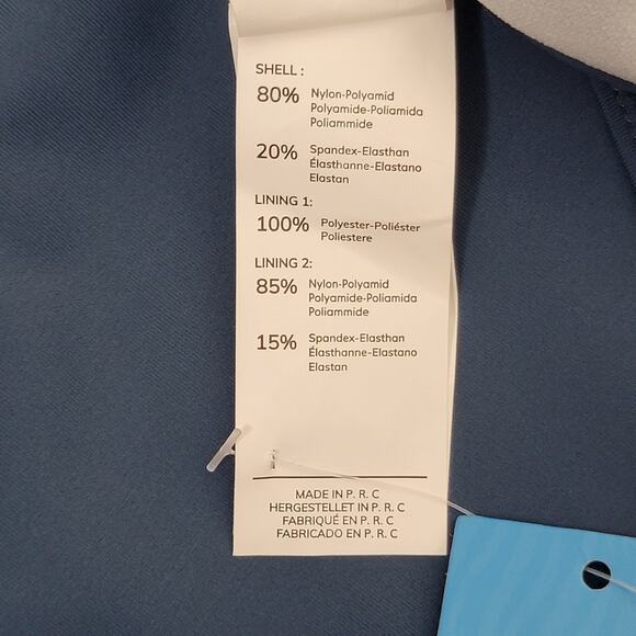 NWT Cupshe Blue Ruched Swimsuit One Piece Tummy Control Criss Cross Back 0X - Picture 10 of 10